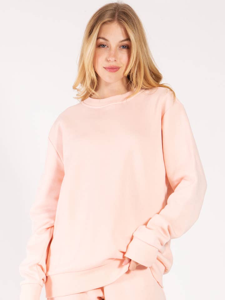 Color 5 - Wholesale Sweatshirt - Women's - Fleece lined unisex crew neck pull over sweat shirt jacket5