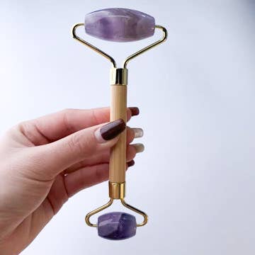 Smile Boutiques - Wholesale Face/Beauty Roller - Natural Gemstone Bamboo Facial Roller0