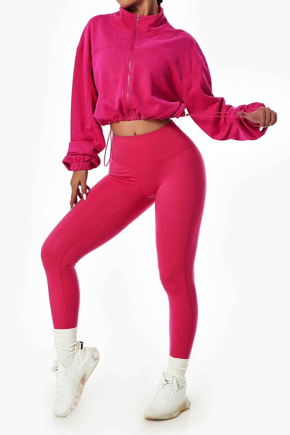 Crave by FW - Vendita all'ingrosso Felpa - Donna - Felpa corta con zip integrale Relaxed Fit15