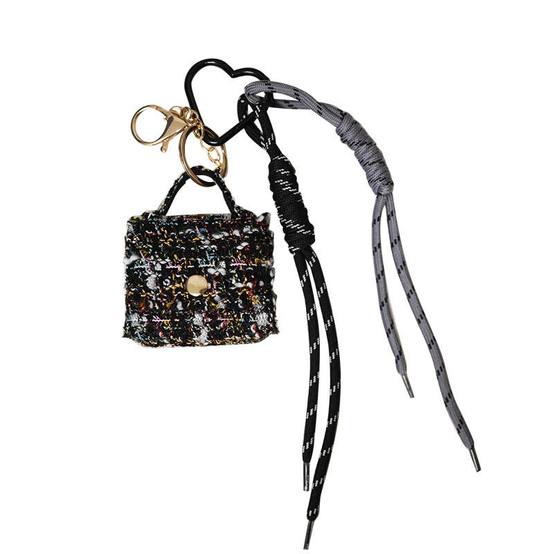 AMORINO SRL - Wholesale Keychain - Women's - TWEED BAG CHARM KEYCHAIN0