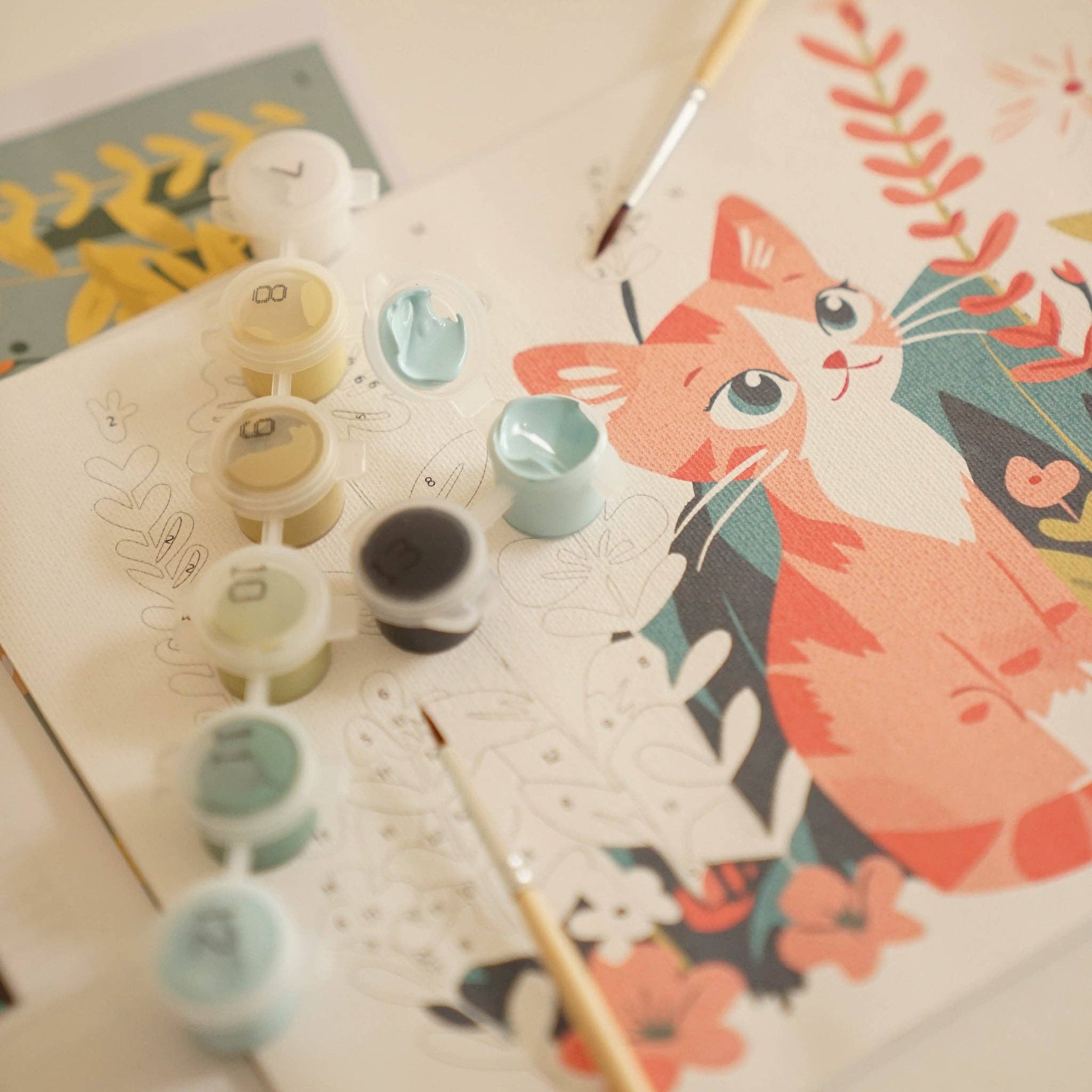 Winnie's Picks – wholesale DIY-pysselkit - Barn – Påskkattungarnas blomstrande värld – Kreativt konstkit2