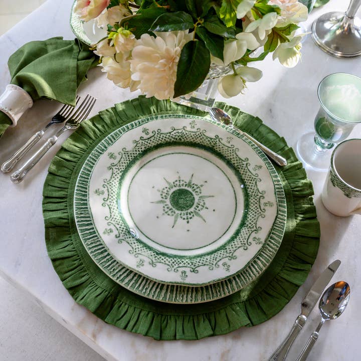 Arte Italica & Crown Linen Designs - Wholesale Dinner Plate - Burano Dinner Plate - New Color