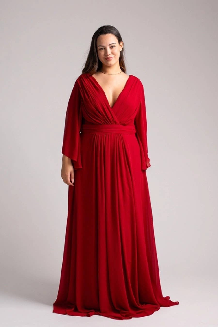 Eva & Lola - Epsilonn - Wholesale Gown - Women's - HM2290QS - Long fluid dress plus sizes8