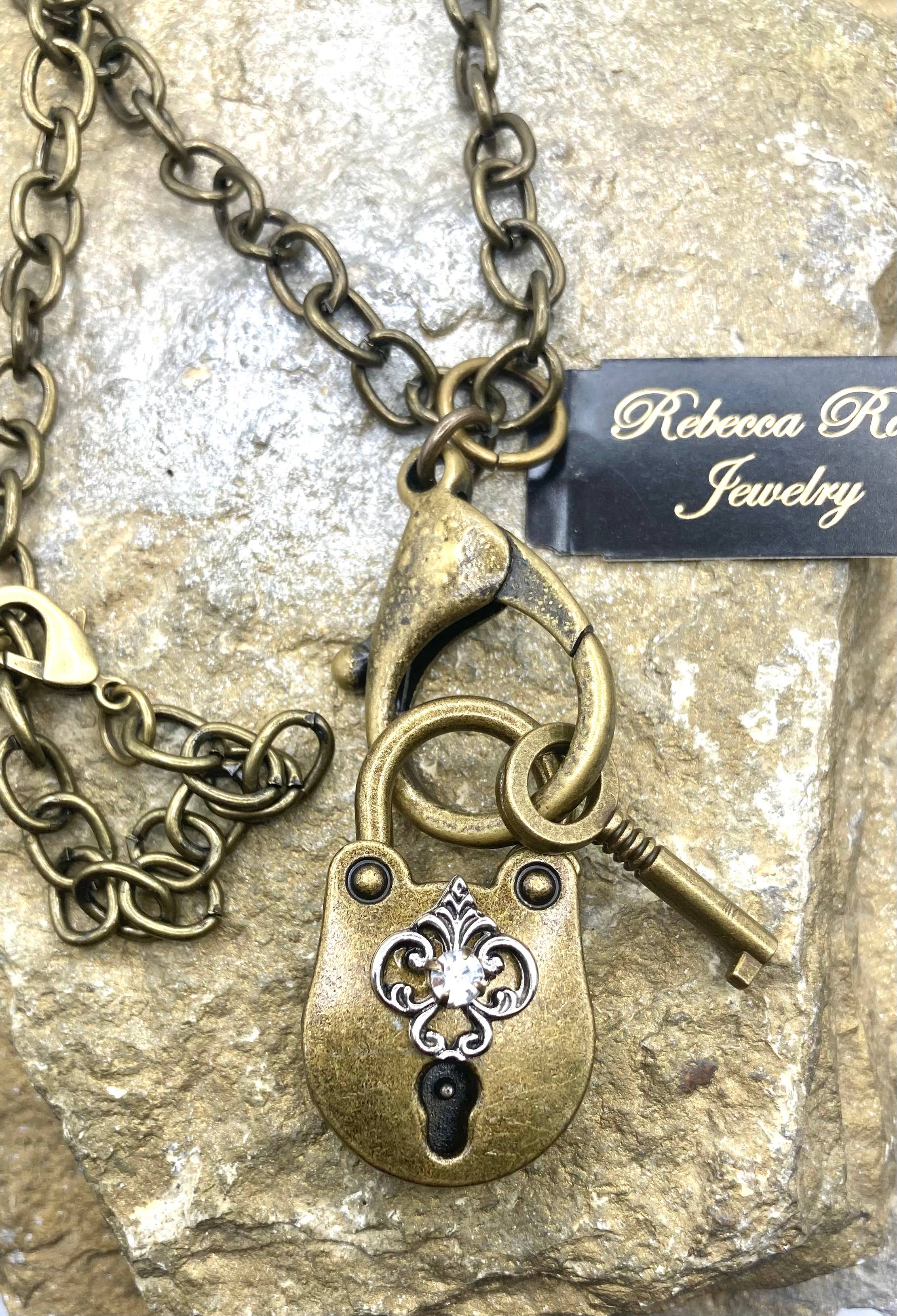 Rebecca Ray Jewelry - Wholesale Pendant/Charm Necklace - Vintage Lock and Key Boho Necklace1