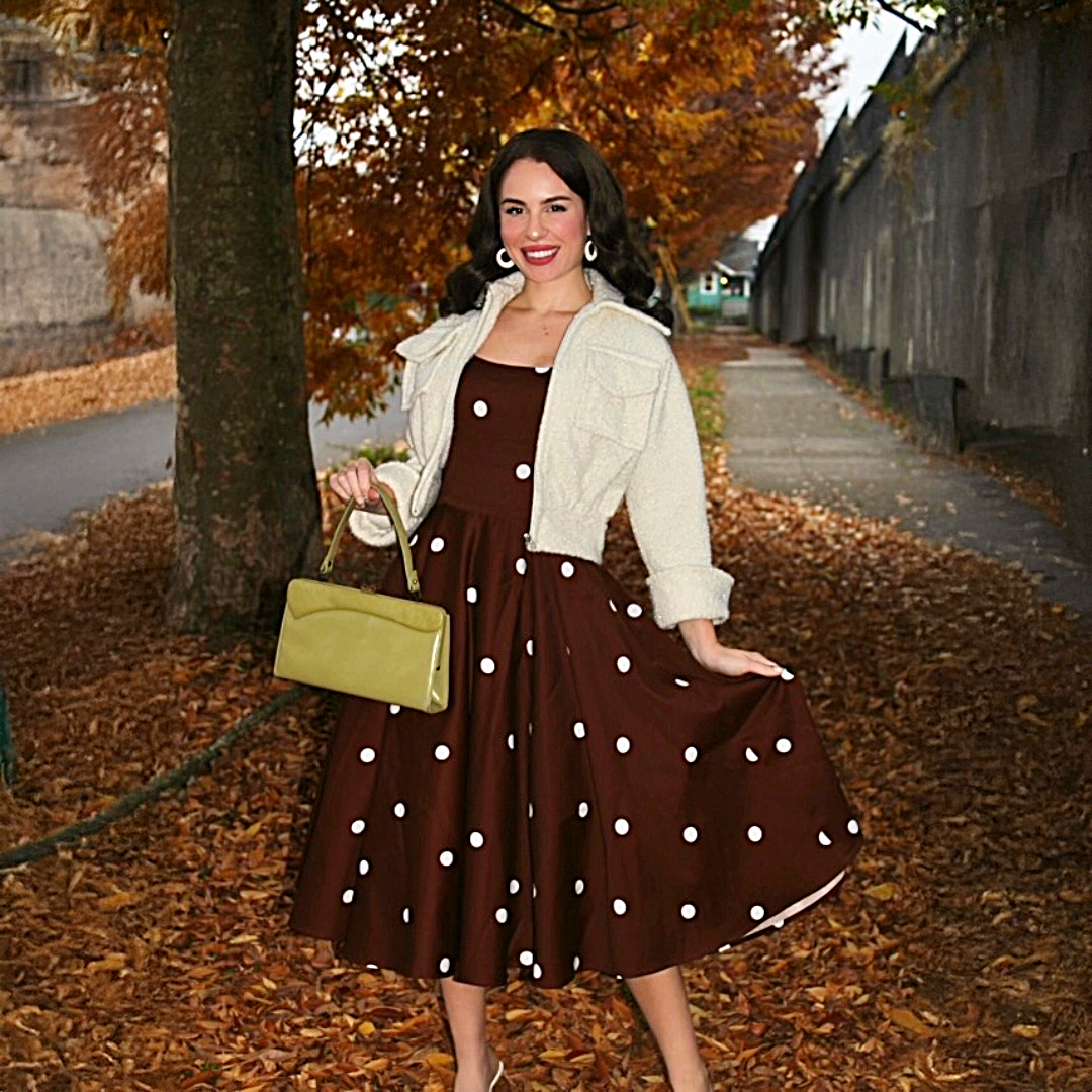 Tatyana Clothing - Vente Robe – femme - Robe midi Peggy évasée inspirée rétro27