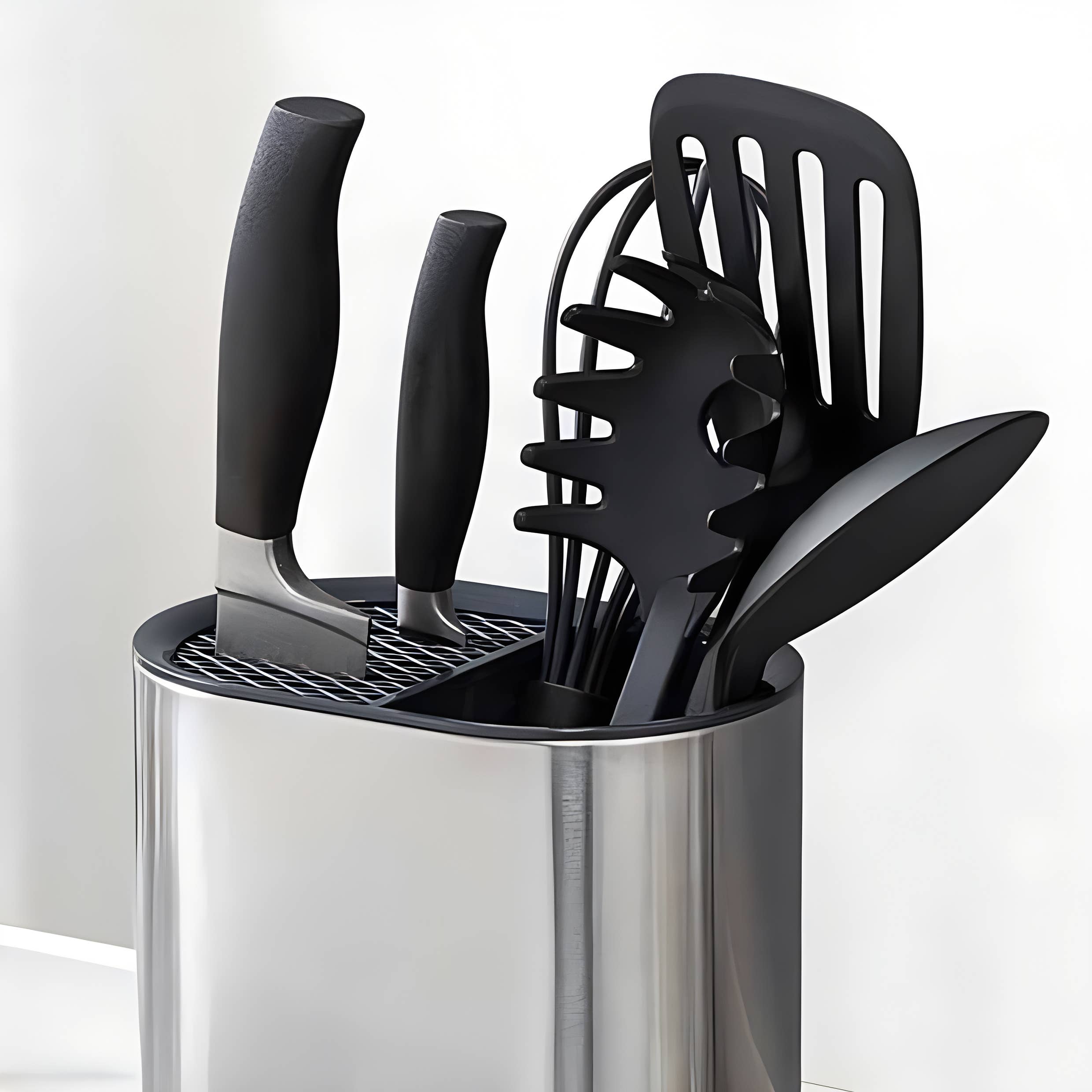 Menastyl - Wholesale Kitchen Storage/Organizer - Stainless steel and plastic utensil holder3