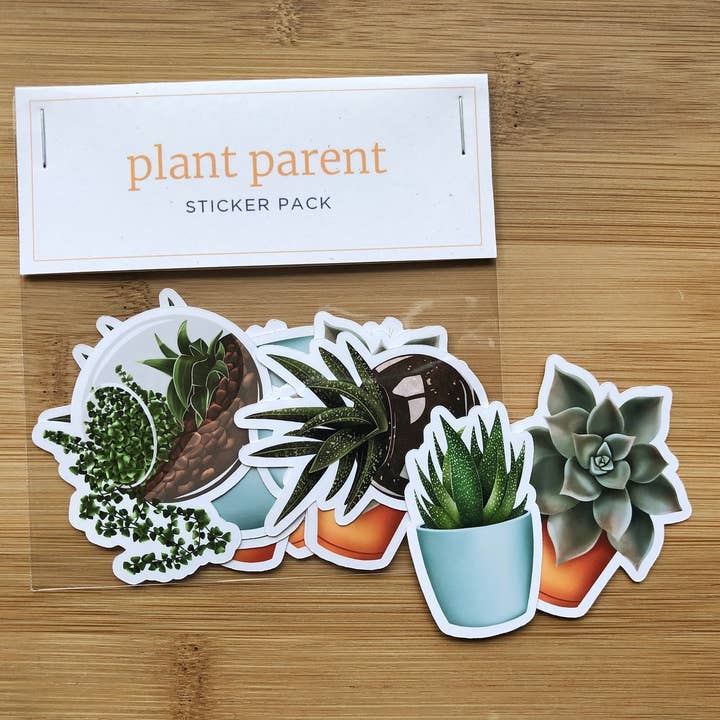 Pflanzen-Aufkleber-Pack 12pc für den Großhandel von RachIllustrate