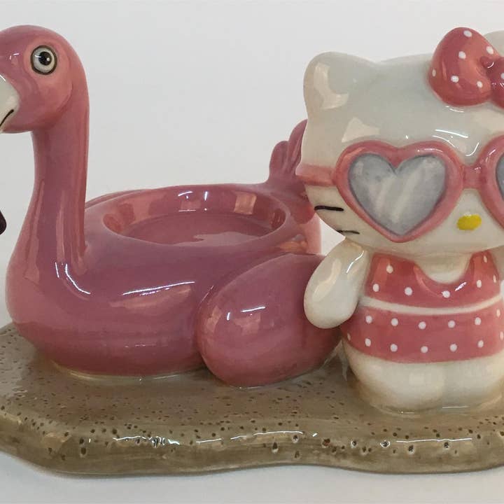 Blue Sky Clayworks – wholesale Tea light candles – Hello Kitty Pink Flamingo Tea Light Candle