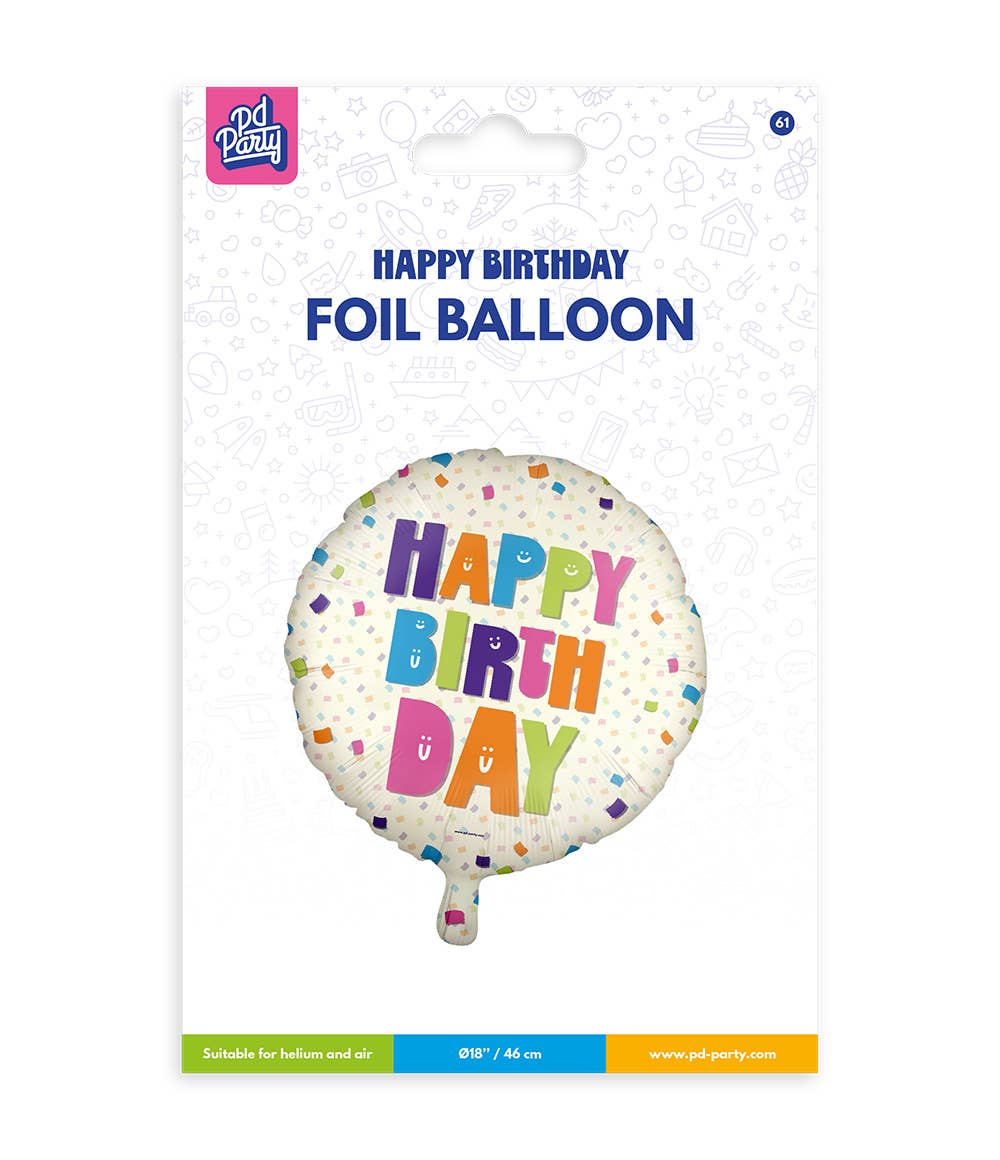 PD Party - Wholesale Balloon - Foil balloon - Happy birthday1