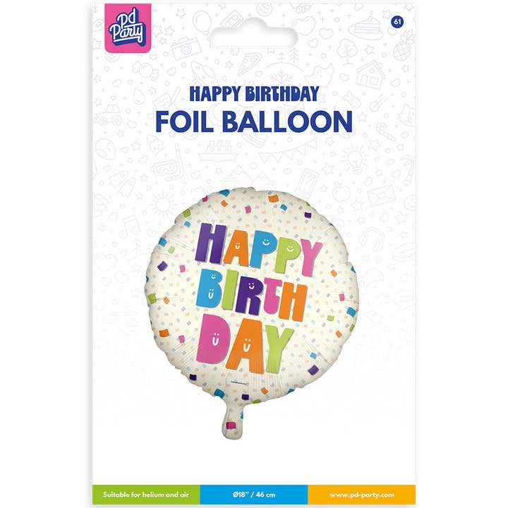 PD Party - Wholesale Balloon - Foil balloon - Happy birthday1