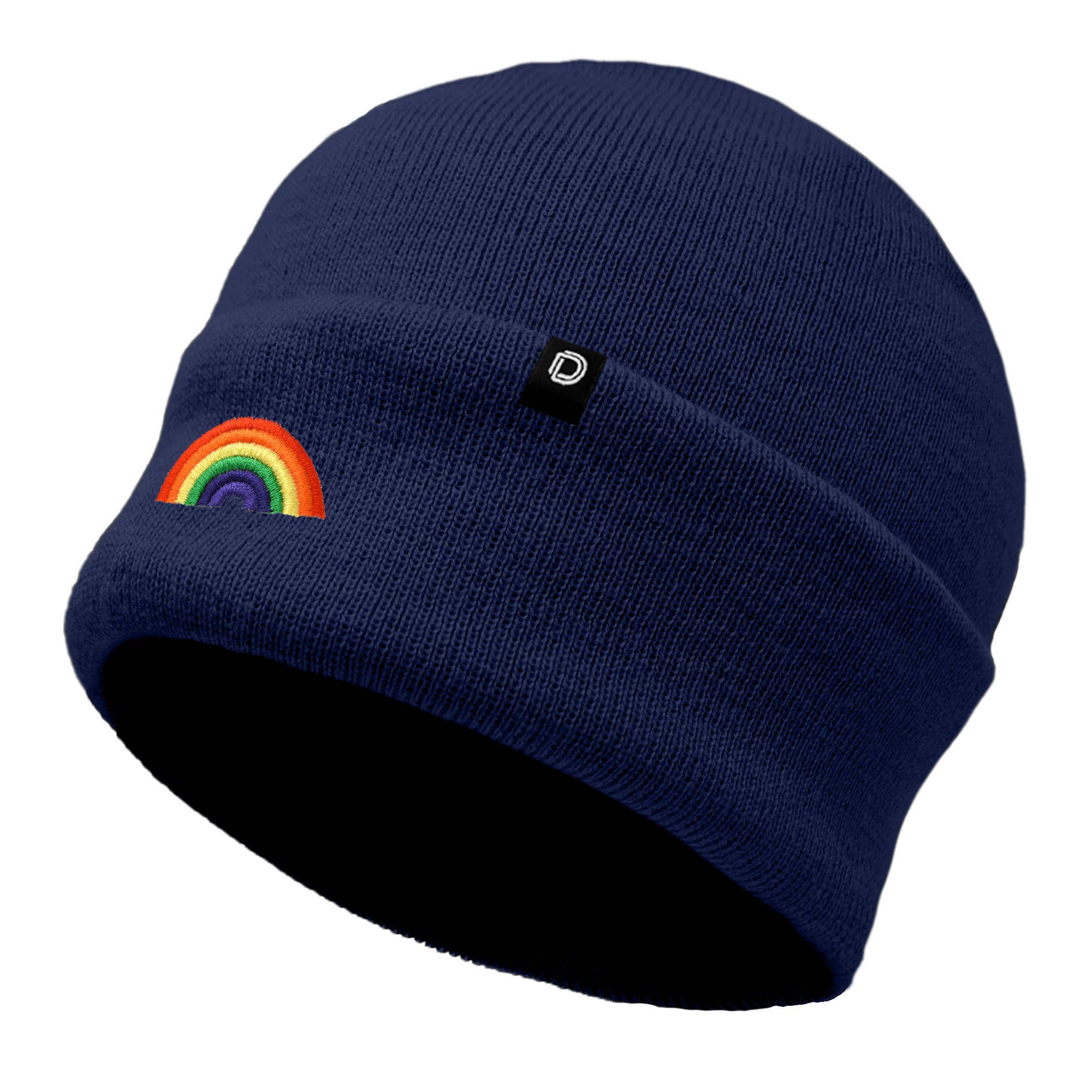 Dalix - Wholesale Beanie - Women's - Dalix Embroidered Rainbow Beanie Cap Cuffed Knit Hat Women40