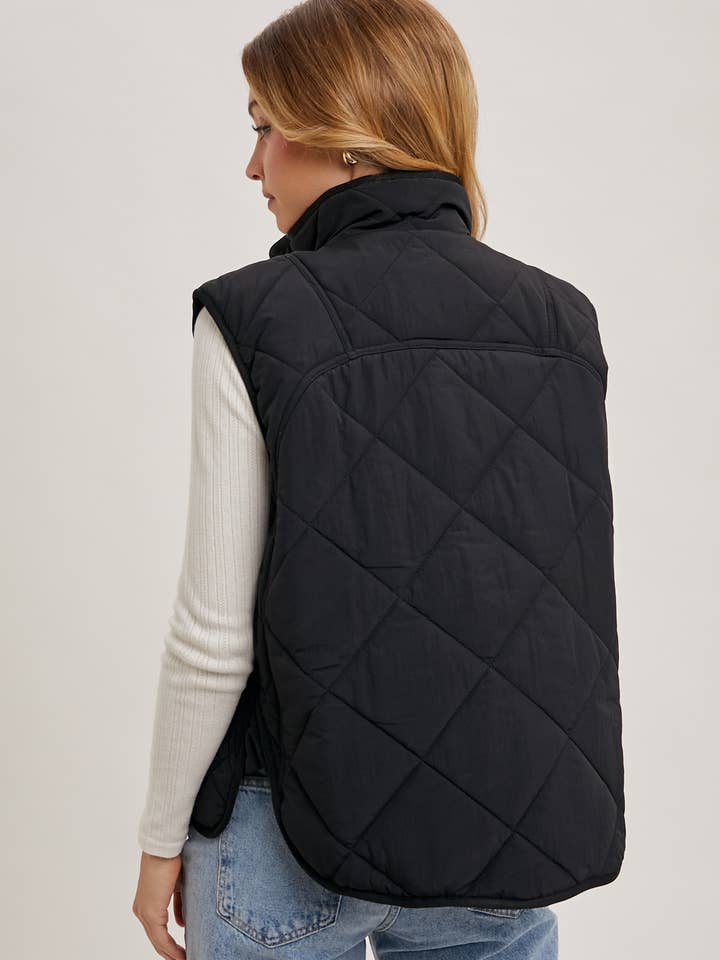 Bluivy - Vendita all'ingrosso Gilè imbottito - Donna - GILET IMBOTTITO TRAPUNTATO CON TASCHE27