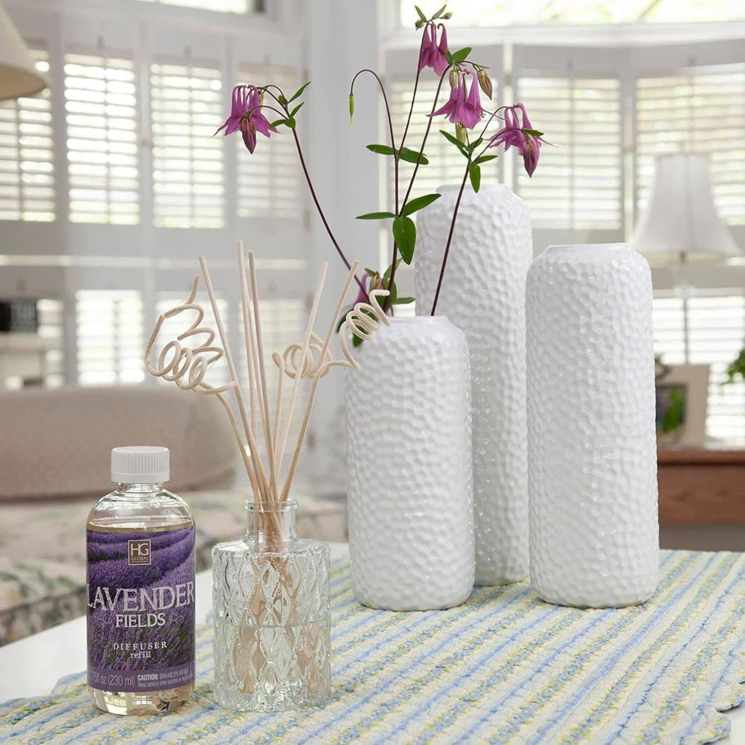 Hosley - Wholesale Vase - Hosley® S-3 Ceramic Honeycomb Vase - White5