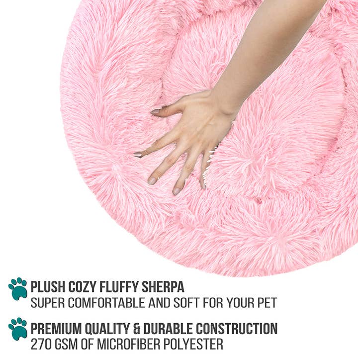 PetAmi - Wholesale Pet bed – Cat/dog - Fluffy Calming Donut Pet Bed35