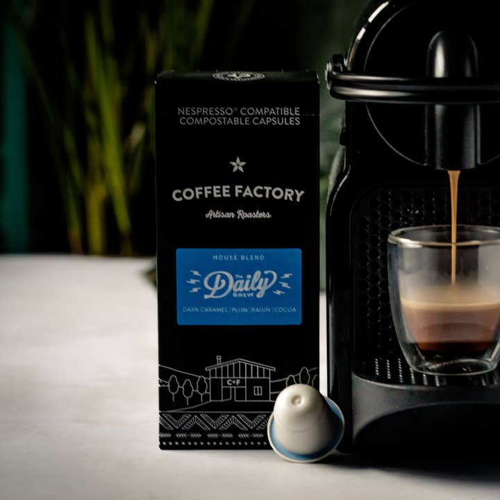 Daily Brew Compostable Nespresso® Pods for wholesale by Coffee Factory