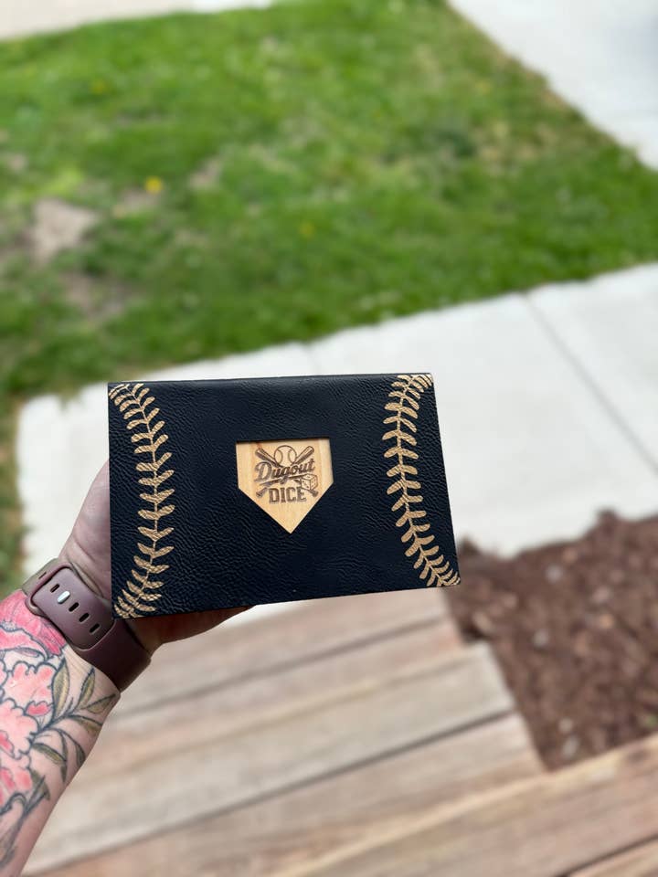 Dugout Dice Travel Baseball Game for wholesale by Umbrella Custom Woodworking