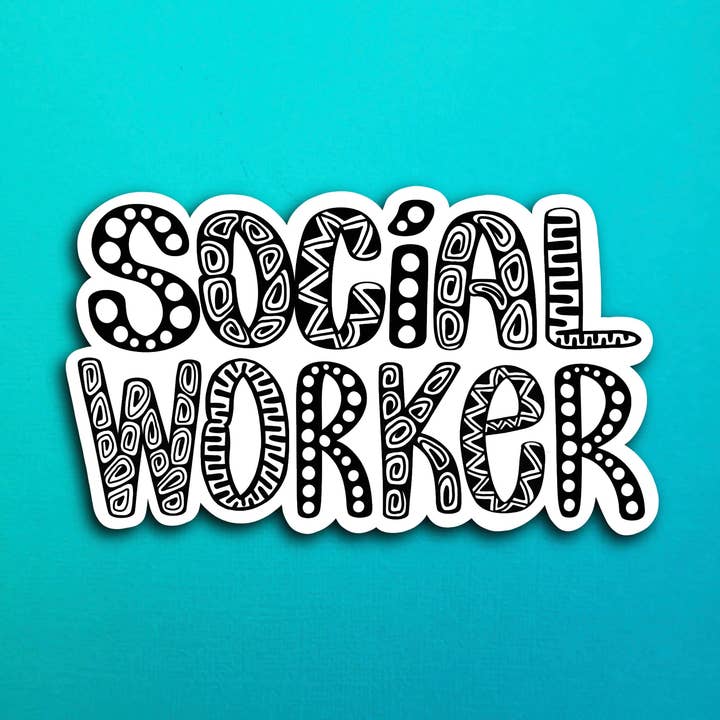 Social Worker Sticker (WATERPROOF) for wholesale by Zenspire Designs