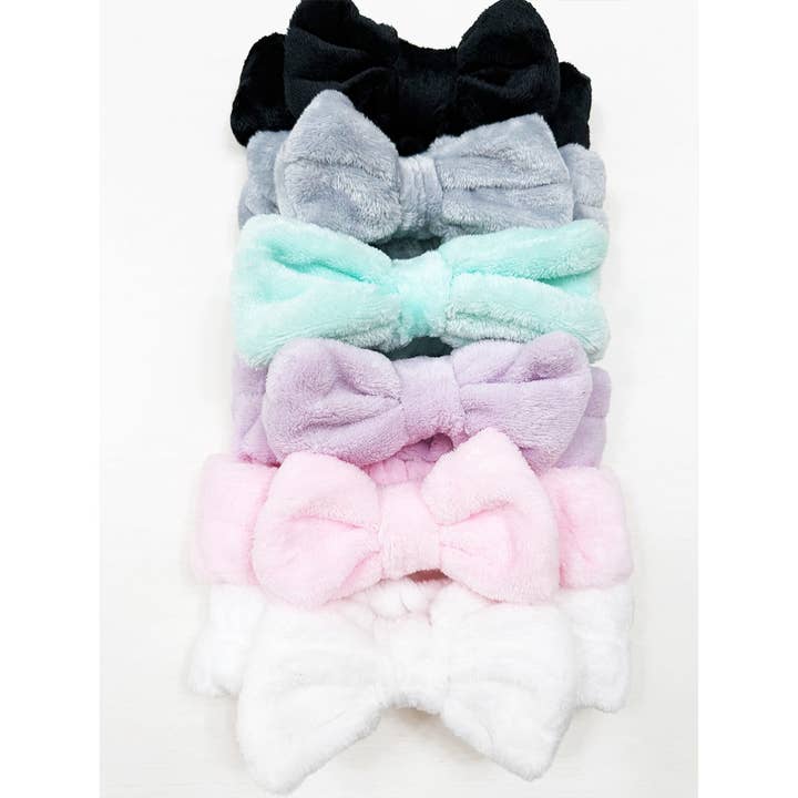 MIX COLOR Soft Tone Solid Everyday Facial Spa Headband for wholesale on Faire