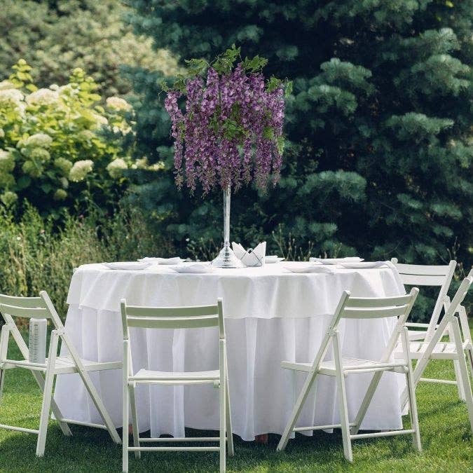 Larksilk - Wholesale Artificial flowers - 69" Purple Artificial Silk Wisteria Spray Branches Pack of 12