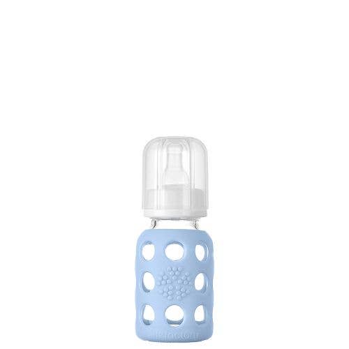 Lifefactory - Wholesale Baby Bottle - 4oz Glass Baby Bottle - Stage 1 Nipple, Stopper, and Cap1