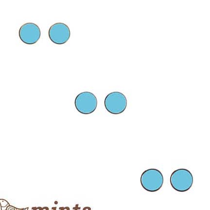 7 MM BREITER EMAILLIERTER OHRSTECKER AUS LEICHTEM DENIM für den Großhandel von Fabienne