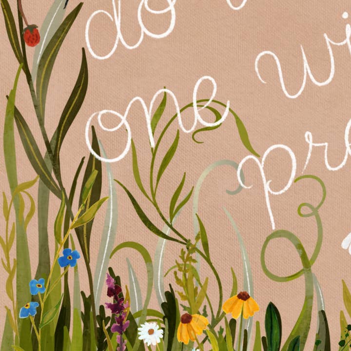 glad you're here co - Wholesale Art Print - Mary Oliver Quote Print — “One Wild & Precious Life” Nature Art Print, Hand‐Painted Gouache, Inspirational Poetry Wall Decor, Three Sizes8