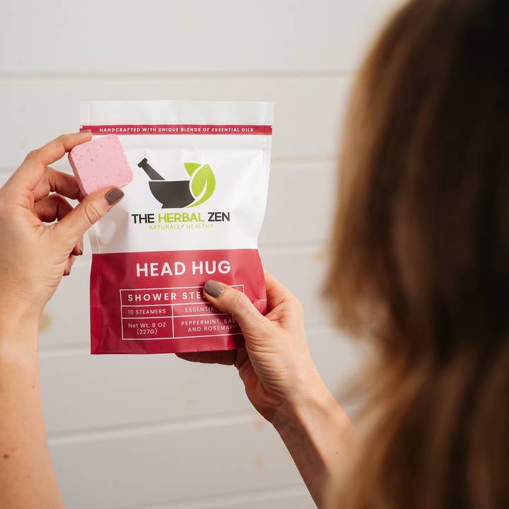 The Herbal Zen - Wholesale Shower Steamer/Bomb - Head Hug Shower Steamers | Tension Relief & Stress Support2