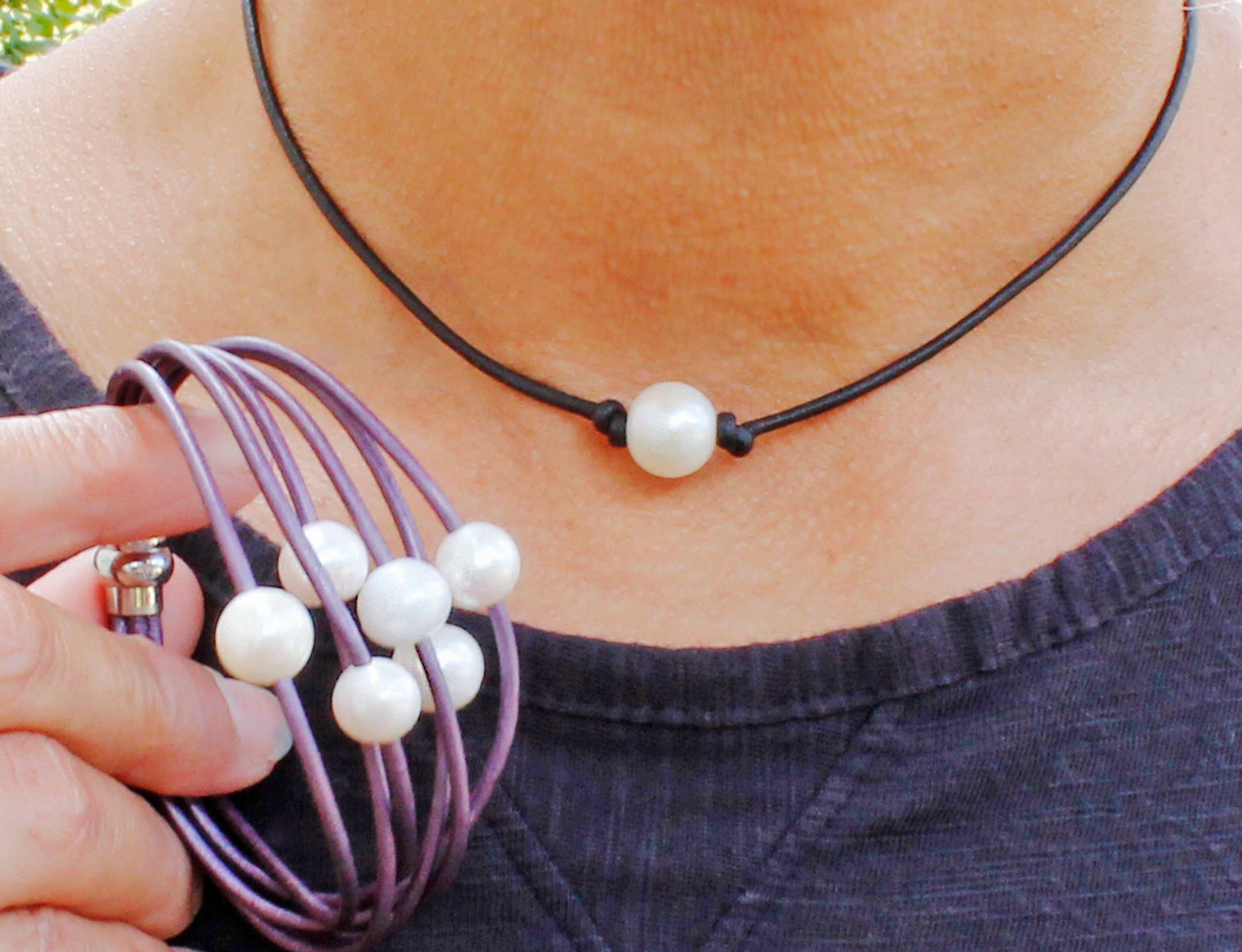 Sea Ranch Jewelry - Vendita all'ingrosso Collane di perline/perle - Collana singola di perle bianche 11GA1