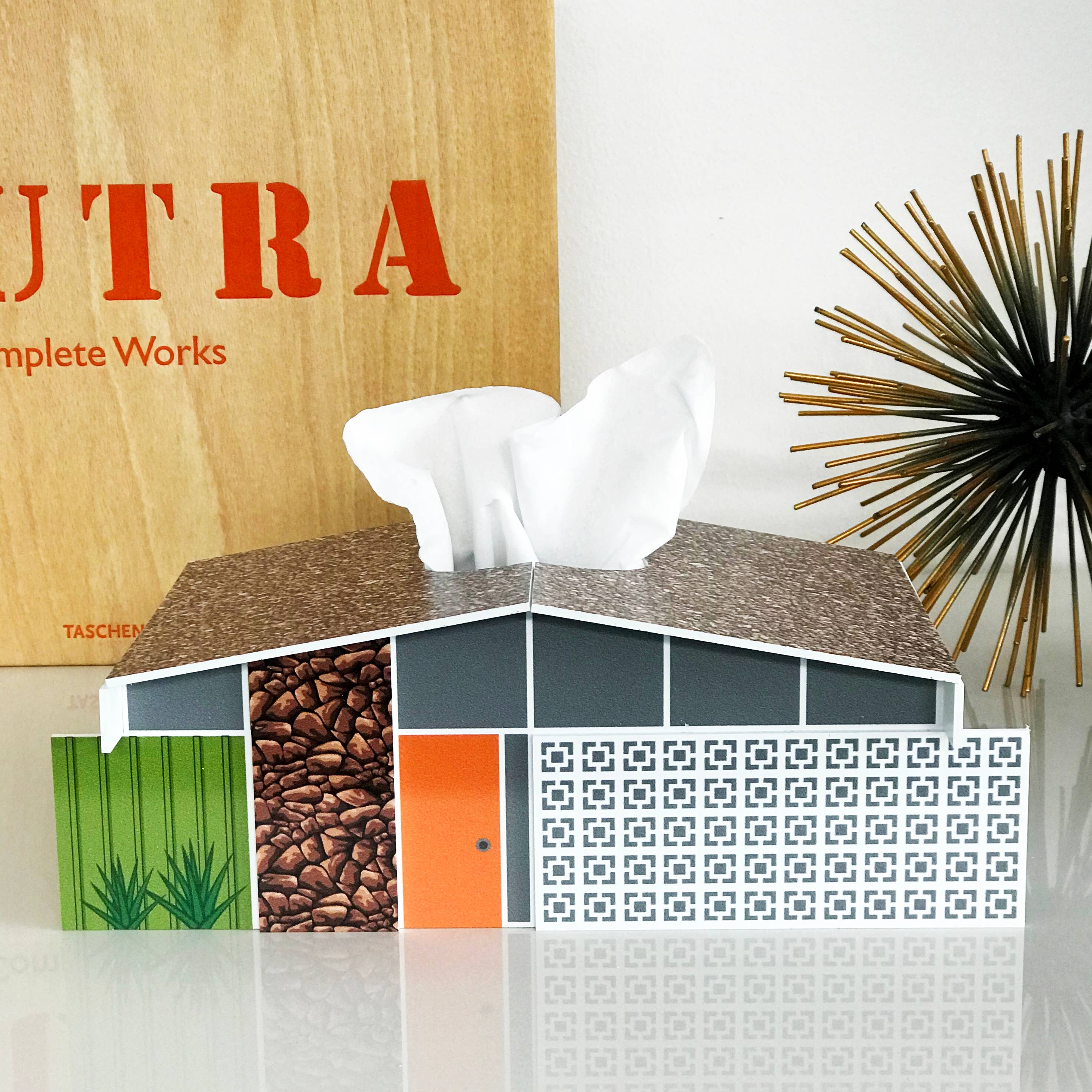 Destination PSP - Vente Boîtes à mouchoirs - Housse pour boîte à mouchoirs Midcentury - Twin Palms1