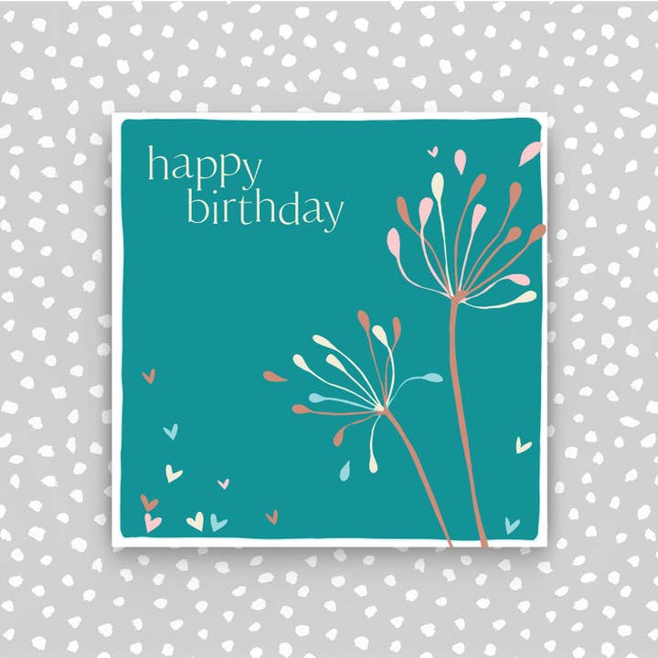 Grattis på födelsedagen - agapanthus gratulationskort (CB236) för wholesale av Molly Mae Ltd