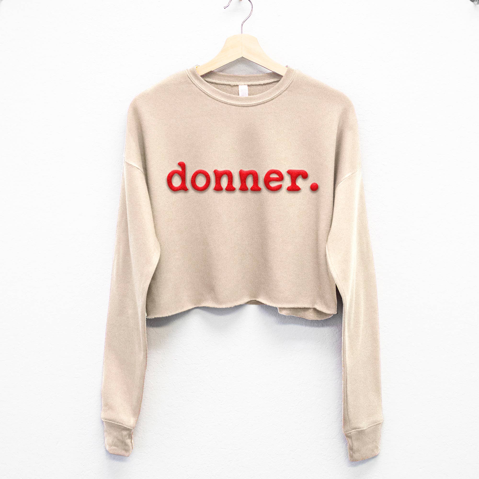 Nobullwoman Apparel - Wholesale Sweatshirt - Women's - Reindeer Squad Puff Print Cropped Christmas Sweatshirts10