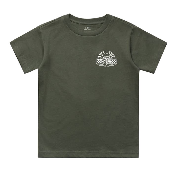 TIL DEATH DO WE RIDE TEE - OLIVE for wholesale by Little Rad Things