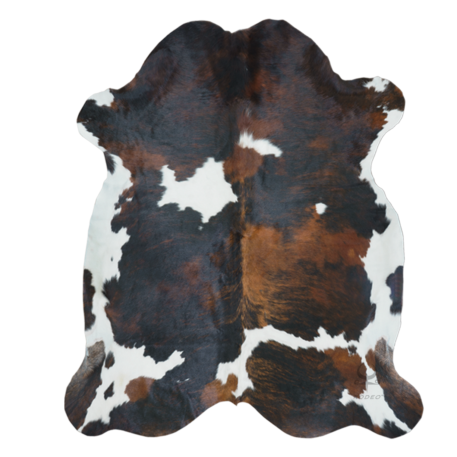 Rodeo - Wholesale Area Rug - Dark tricolor  cowhide rug Large1