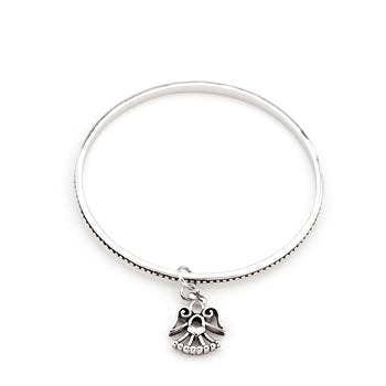 Solitaire Angel Charm Bangle for wholesale by JGoodin