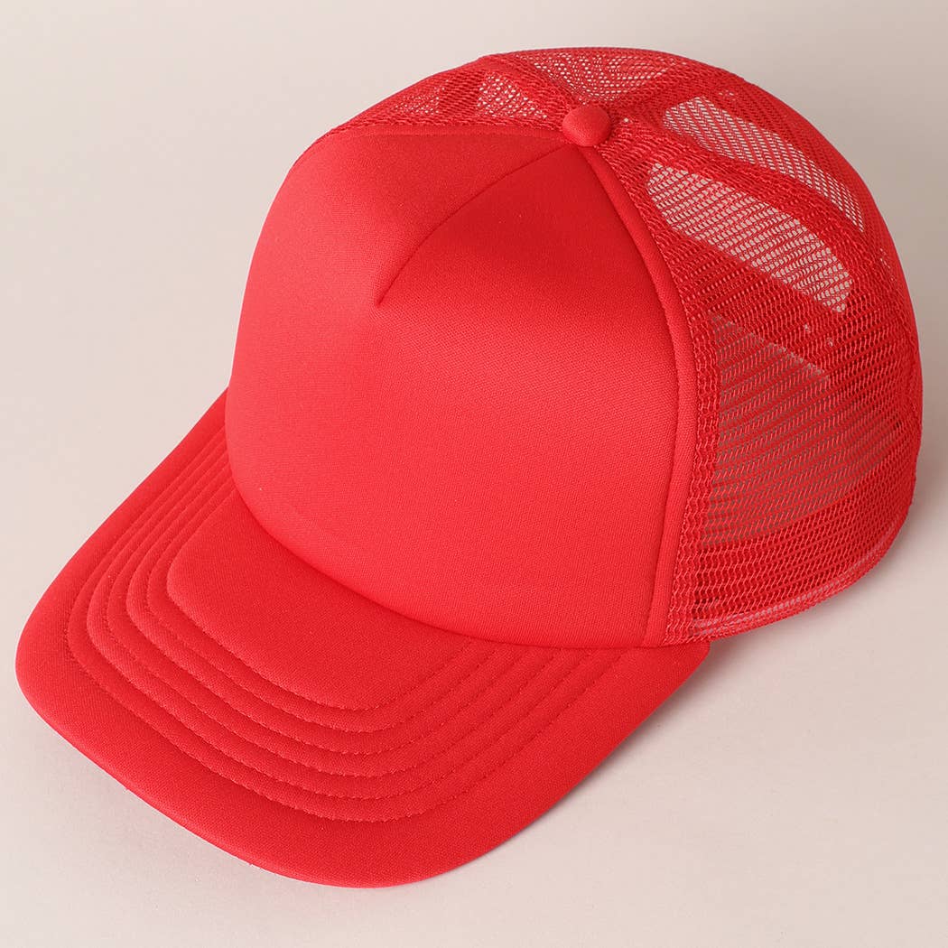 Fashion City - Vendita all'ingrosso Cappellino  da camionista - Unisex - Cappellino trucker con retro in rete e schiuma a tinta unita43