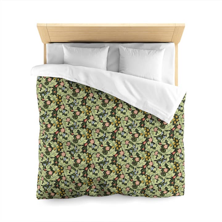 Duvet Cover inspired by William Morris - Leicester Collection (Green) for wholesale by Willy Morris Home Emporium