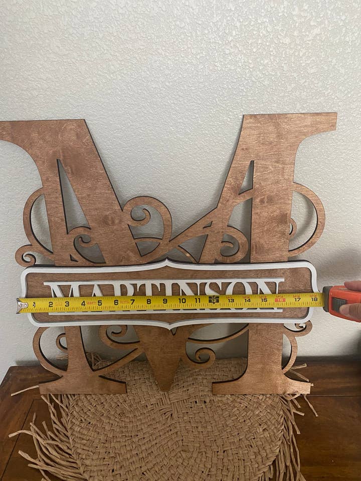 Last Name Initial Monogram Sign for wholesale by Estrellita Designs