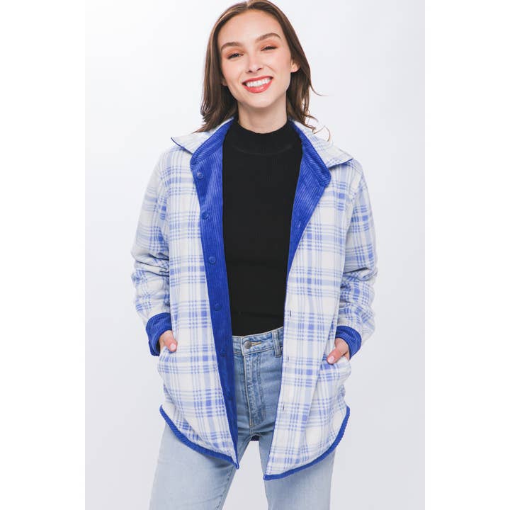 Apolline - Wholesale Shirt Jacket/Shacket - Women's - Corduroy Reversible Button Down Jacket2