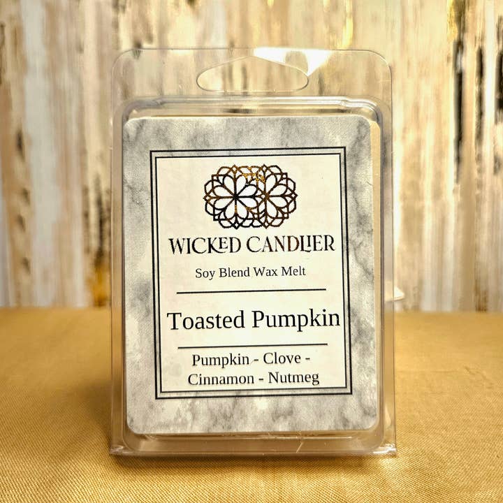 Toasted Pumpkin 6 Cube Wax Melt (2 Sizes) Fall 2025 for wholesale by Wicked Candlier