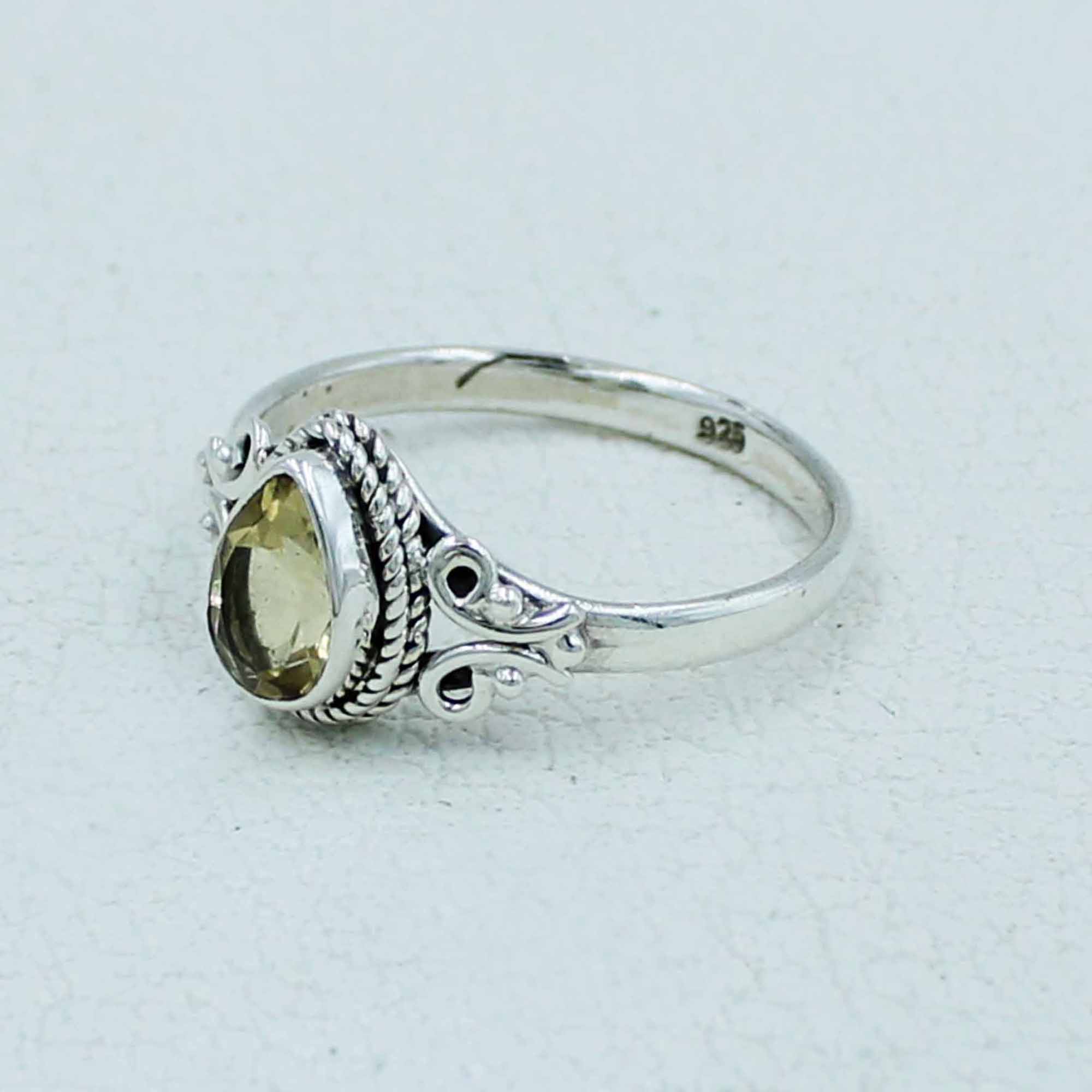 Silvex Jewelry - Wholesale Engagement Ring - Solitaire Citrine Engagement Ring in Sterling Silver10