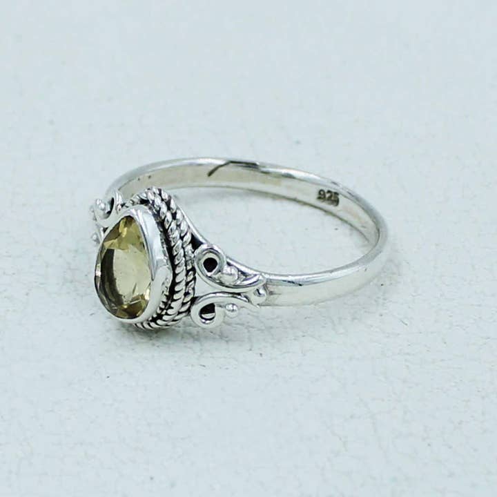 Silvex Jewelry - Wholesale Engagement Ring - Solitaire Citrine Engagement Ring in Sterling Silver10