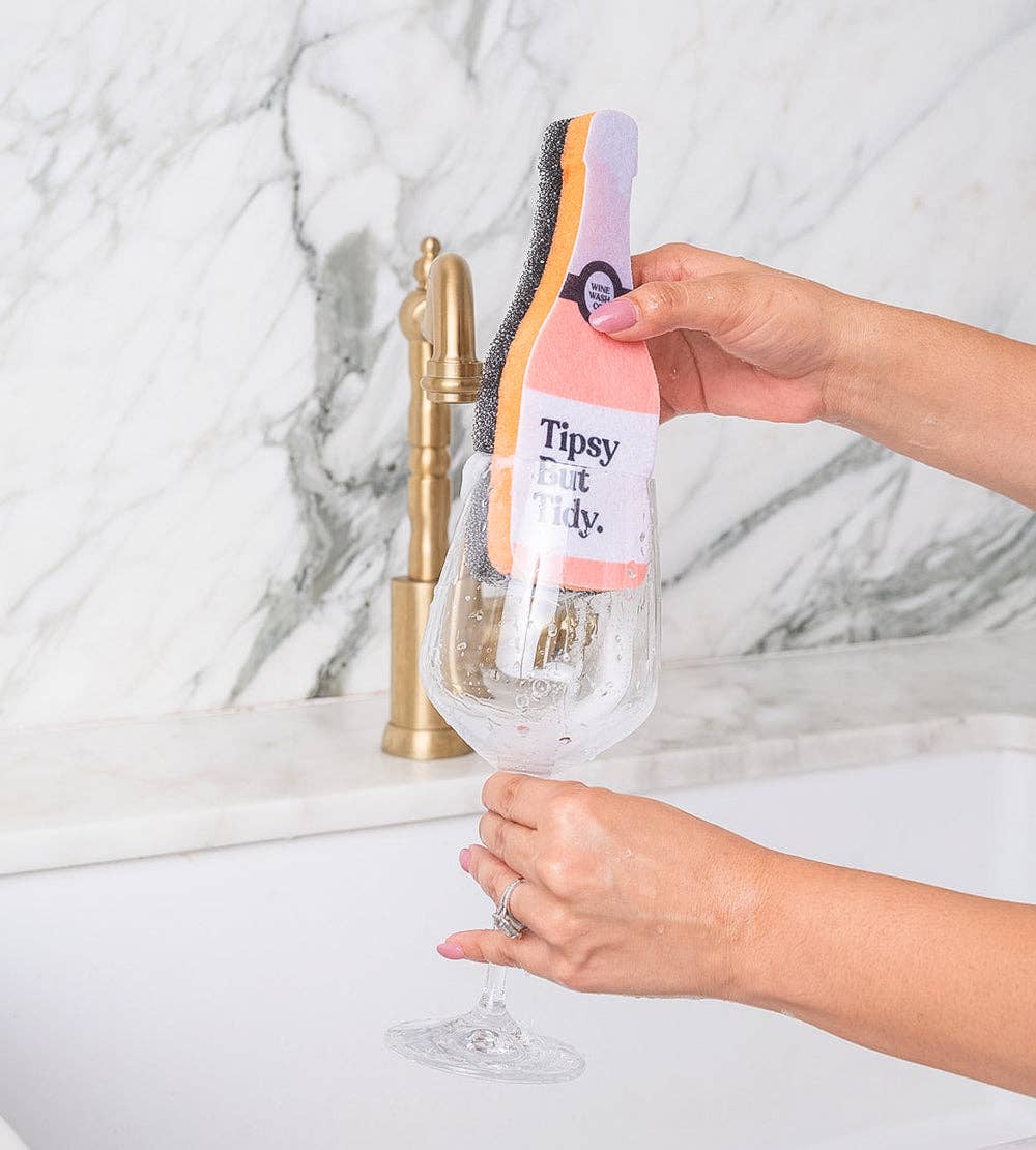 Wine Wash Co. - Wholesale Cleaning Sponge - Scrubbly™ Sponge - Tipsy3