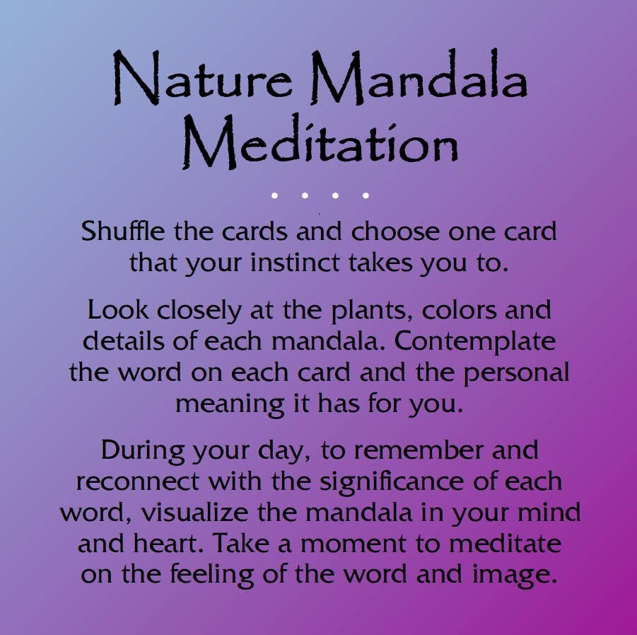 Nature Mandala Art - Wholesale Tarot Cards - Nature Mandala Meditation Oracle Deck :: 45 Flower Designs9