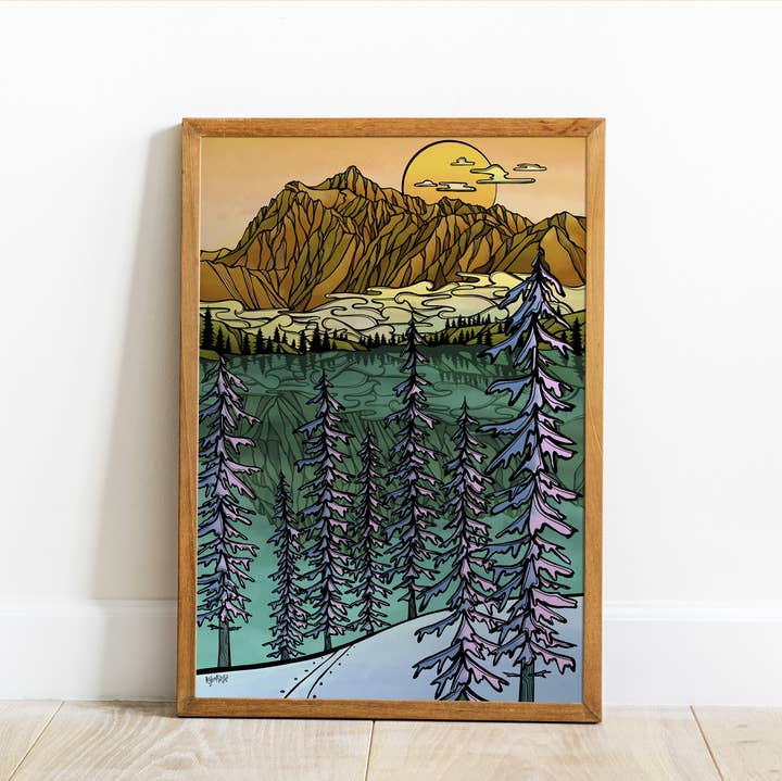 Mt. Shuksan Art Print for wholesale by Kylee Firlit Creative