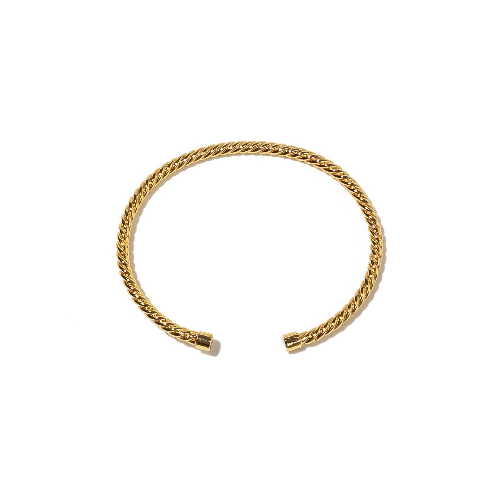 Brenda Grands Jewelry - Vendita all'ingrosso Bracciale a polsino - Mini Bracciale Ritorto in Oro 24K4