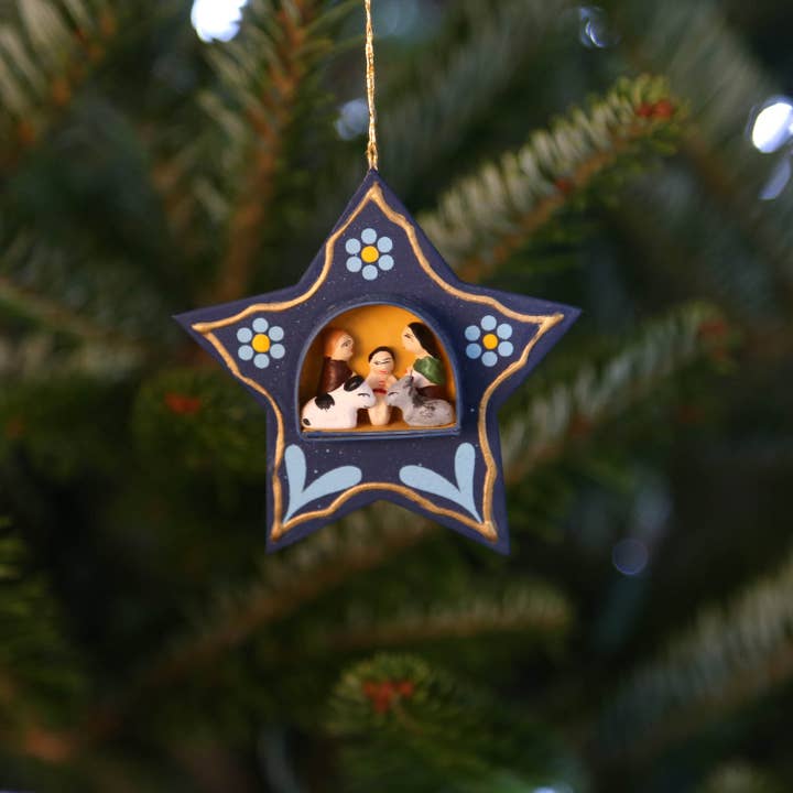 Ten Thousand Villages - Wholesale Ornament - * Tiny Retablo Star Ornament