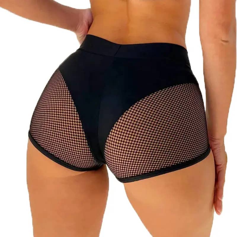 Tourtiwi - Wholesale Athletic Shorts - Women's - Sexy Belly Contracting Hip Mesh Yoga Shorts5