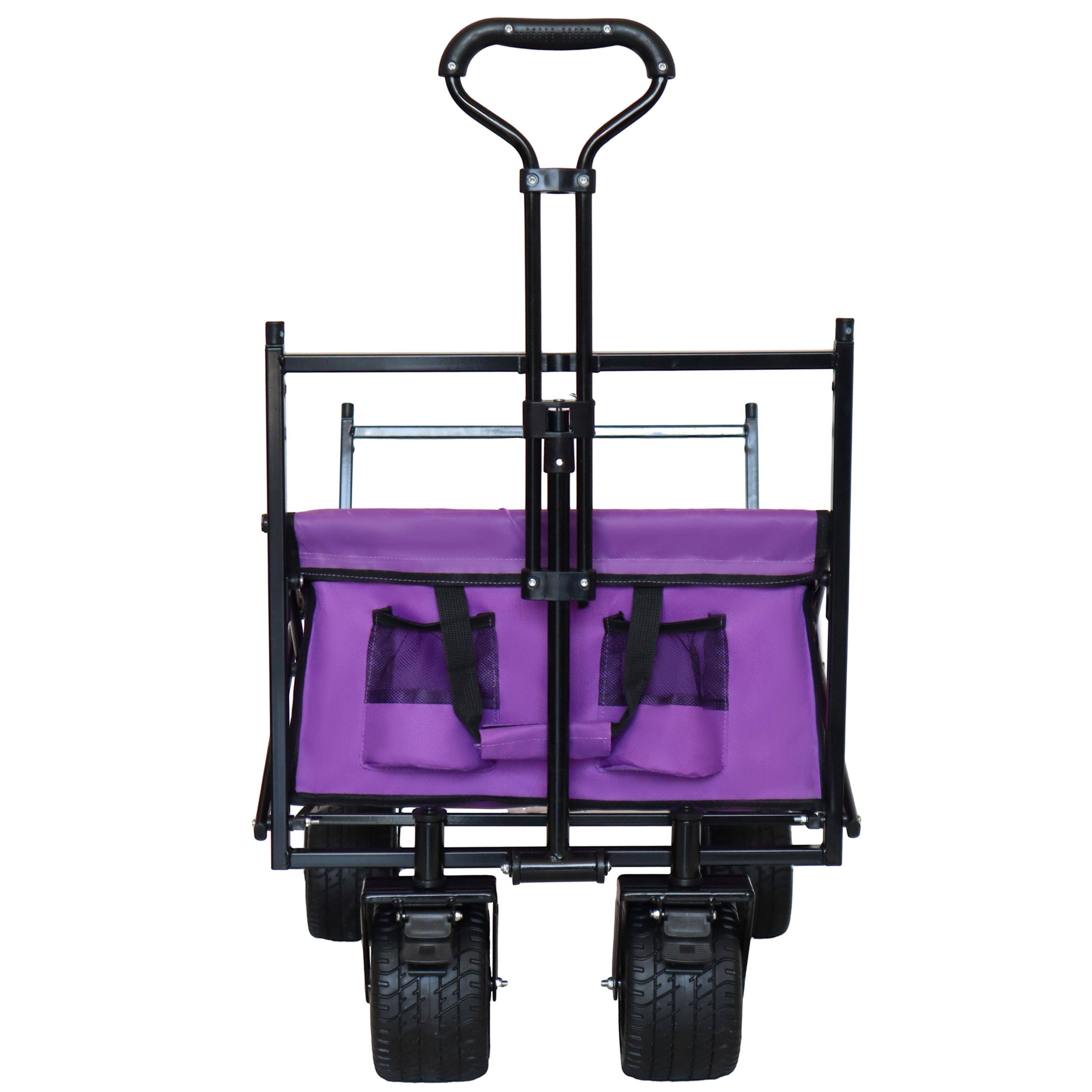 39F Inc. - Wholesale Shopping Cart - 480lbs Foldable Wagon with Canopy & All-Terrain Wheels7