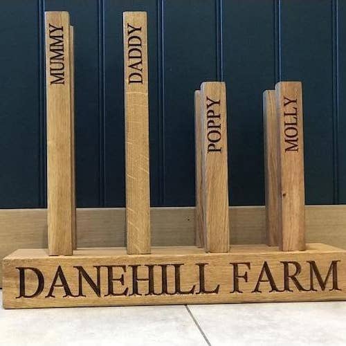 From The Oak Tree - Wholesale Shoe Rack - Oak Welly Boot Rack