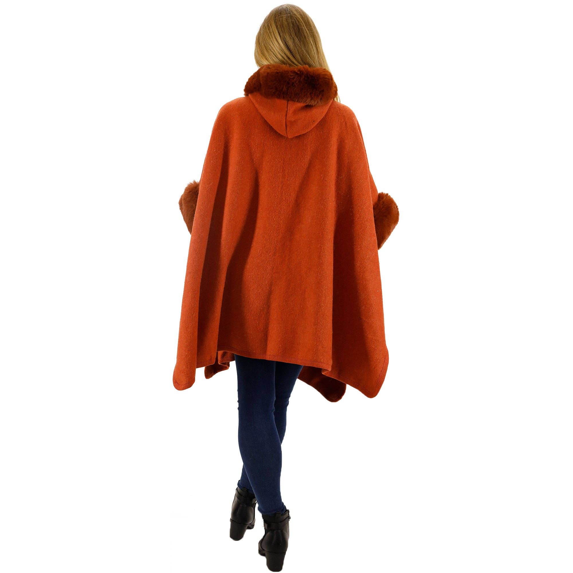 TAPA fashion - Wholesale Fur/Faux Fur Coat - Women's - Fur Hoodie Shawl P183 (3PC)22